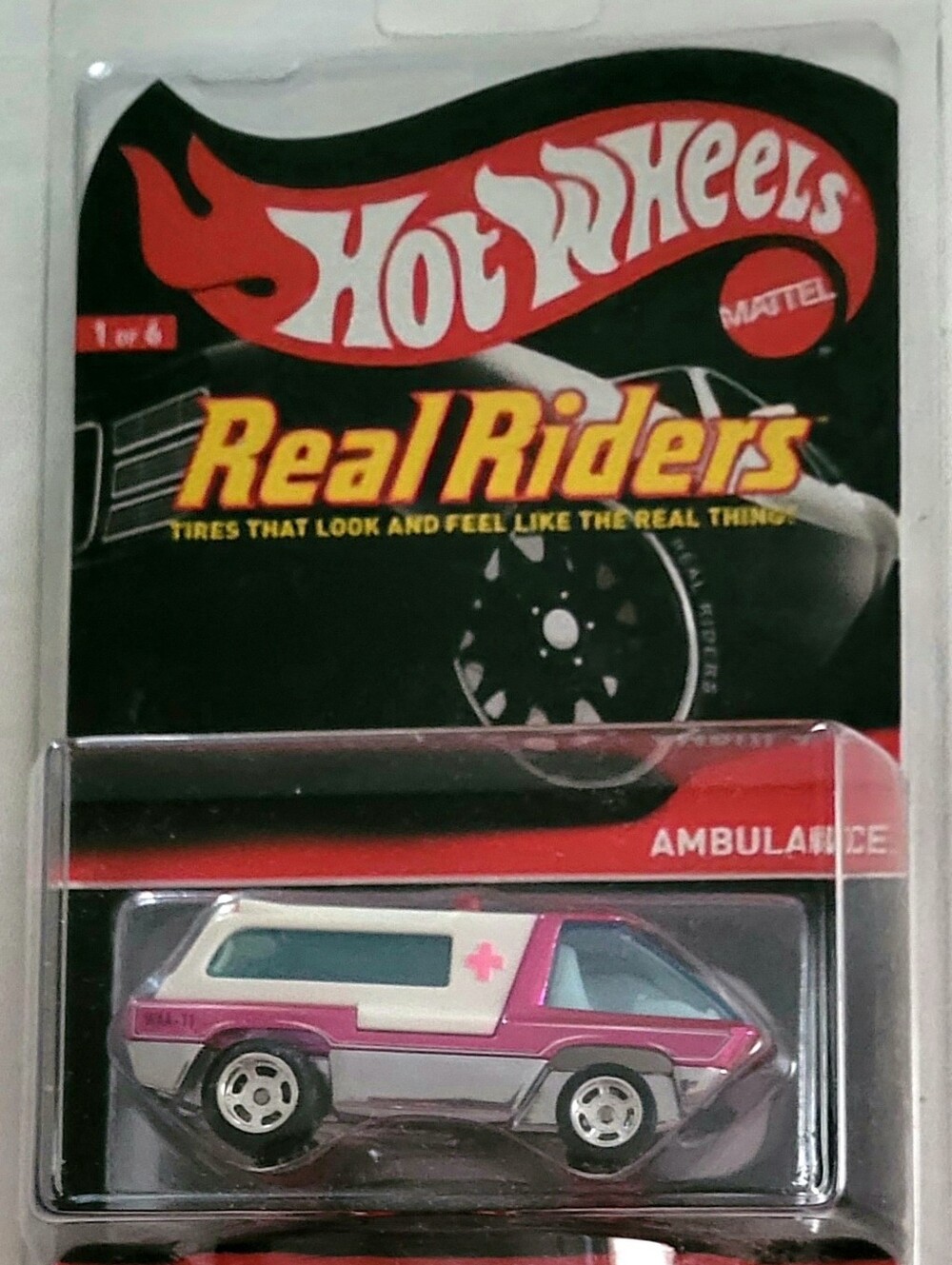 2010 Hot Wheels Red Line Club Pink Ambulance Real Riders Series 1/6 #1318/4000